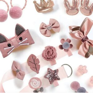 Girls kids clips set