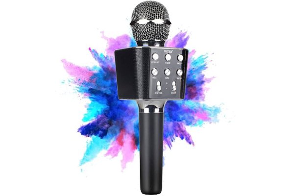 Karaoke Mic Wireless Bluetooth Microphone Speaker 2 in 1 with Recording